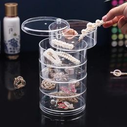 Jewelry Pouches Fashion Large Capacity Storage Rack Multi Layer Clear Rotating Display Stand Women Product Shelf