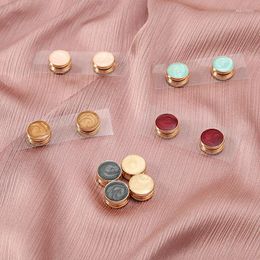 Brooches 2pcs Elegant Safety Pin Buckles Scarf Clips Colourful Hijab Pins Magnetic Pearl Decoration Clothe Fashion Silk Shawl