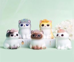 Fairy Kawaii Cat Figurine Ornaments Resin Crafts Blind Box For Valentines Day Wedding Party Decoration Gift Girls Room Decor 210918871269