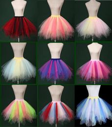 Mixed Colour Petticoats Colourful Tutu Tulle Skirts 12 Styles Plus Size Petticoats For Wedding Dresses XL XXL 8315598