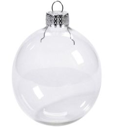 Wedding Bauble Ornaments Christmas Xmas Glass Balls Decoration 80mm Christmas Balls Clear Glass Wedding balls 3quot 80mm Chris3566653