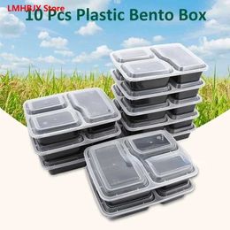 Disposable Dinnerware Plastic reusable lunch box meal food preparation 3 microwave containers home Q2405073