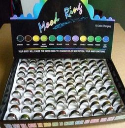 100pcs Epack Fashion Mood Ring Changing Colours Rings Size 16 17 18 19 20 Stainless Steel263Z1699078