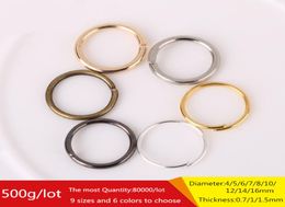 Whole 500gMost approx 80000pcslot 4mm 5mm 6mm 7mm 8mm 10mm 12mm 14mm 16mm Open Jump Ring Split Ring Connector DIY Jewellery a6436285