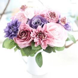 Decorative Flowers Rose Simulation Bouquet Bedroom Decoration Artificial Flower Decorations Arrangement Bride Holding