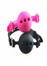 Breathable Mouth Ball Gag Full Silicone Mouth Bite With Hole High Quality sex toys for women1837397