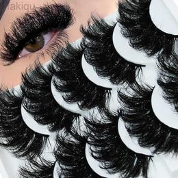 False Eyelashes Thick Dramatic Faux Mink eyelashes -5 pairs of fluffy 3D eyelashes d240508