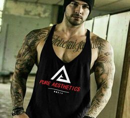Gyms Clothing Bodybuilding Tank Top Men Fitness Singlet Sleeveless Shirt Cotton Muscle Guys Brand Undershirt9175039