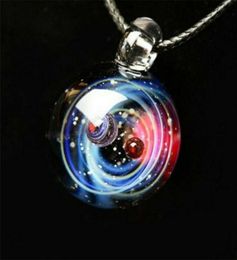 Tiny Universe Crystal Necklace Galaxy Glass Ball Pendant Necklace Women Men Lovers Jewellery Gift DO994413285
