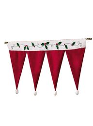 Door Window Drape Panel Christmas Decorative Curtain Home House Decorations for Xmas Party New Year Santa Claus Hat Cap Valance6689099