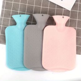 Heaters 1Pc Hot Water Bottle Solid Color Thick PVC Silicone Rubber Hot Water Bottle Irrigation Hand Warmers Warm Palace Warm Bag