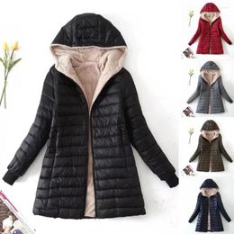 Women's Jackets Stylish Women Coat Thermal Zipper Closure Casual Wear Woolen Autumn Clothing Winter Jacket Windproof