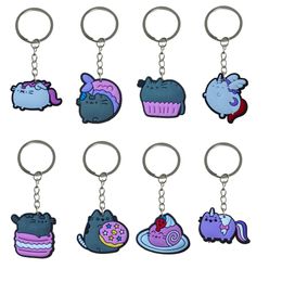 Keychains Lanyards Cats And Keychain For Kids Party Favours Men Key Chain Girls Keyring Suitable Schoolbag Backpack Shoder Bag Pendant Otkec