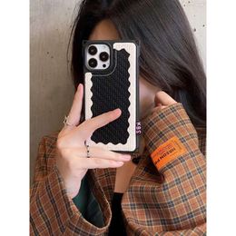 New anti drop woven wave pattern iPhone 15 Apple 12 suitable for 13/14 Pro Max phone case niche 11