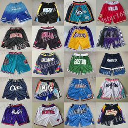 2024 Новая команда Just Don Shorts Basketball Short с карманами на молнии повседневной летние бейсбольные футбольные штаны спортивная одежда в дышащем спорт.