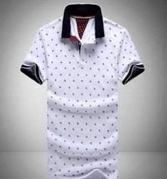 Stock clearance Mens Printed Polos Shirts 100 Cotton Short Sleeve Camisas Stand Collar Male Shirt M3XL8666224