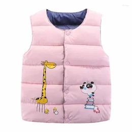 Jackets Baby Boys Girls Warm Spring Autumn Down Jacket Vest Children Outerwear Clothing Toddler Padded Waistcoat Kids Outfits Clothes