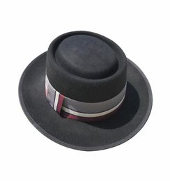 Women039s Classic Wide Brim Warm Wool Fedora Hat with Colored Ribbon Retro Style Felt Panama Hat7283937