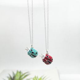 Pendant Necklaces Mrs Sterling Sier Classic Original Red Blue Enamel Scarab Beetles O Curb Necklace Couples Act The Role Ofing Is Dr Dhwgl