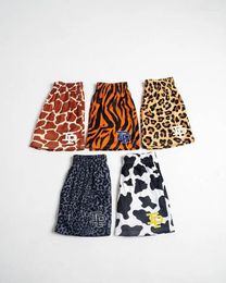 Men's Shorts Summer American Mesh Fashion Leopard Print Graphic Quarter Pants Sports Basketball Men Quick Dry Breathable 3D Printing