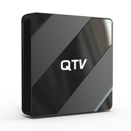 4K Android TV Box Middleware QTV Player ATV UI BT Voice Remote free to view live channels Smart TV box