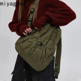 School Bags Miyagawa Korean Backpack Large Capacity Nylon Leisure Simple Canvas Bag Female College Student Versatile Wholesale