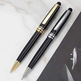 wholesale High Quality 163 Bright Black Ballpoint Pen / Roller Ball Pen Classic Office Stationery Promotion Pens For Birthday Gift