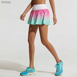 Skirts 2023 Tennis for Women Dance Fitness Printed Sports Skirts Female Running Skort Active Athletic Skirt Short With Pocket Y240508