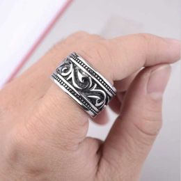 Band Rings VikPirate Fish Hook Pattern RNew Vintage Mens RMetal Silver Plated Retro RAccessories Party Jewellery J240508