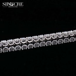 S Sterling Sier Moissanite Tennis Necklace Bracelet D Color Gold Plated