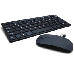 24G Wireless Keyboard And Mouse Kit Keypad UltraSlim For PC Laptop Computer Accessories Black Keyboards W288737964