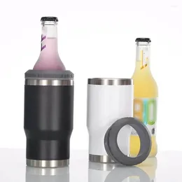 Water Bottles Double-layer Beer Thermal Insulation Mug Stainless Steel 14oz Cooler Vacuum With Bottle Opener Insulated Cup