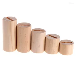 Jewellery Pouches Cylinder Shape Natural Unpainted Wooden Ring Display Holder Bracelet Storage Rack Shelf Jewellery Stand