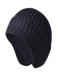 Unisex Knitted Winter Warm Camping Travel Cycling Adults Daily Solid Beanie Hat Home Outdoor Work Covering Yarn Ear Flaps4725602