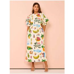 UNDEFINED Designer Kleid Australien Marke Ale Partydress Druckrockkleider für Frauenkleidung elegante Womandress Hochwertige Sommer -Outfits 2024