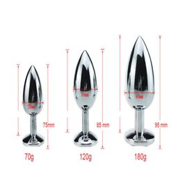 stainless steel white fox tail anal plug tail three size silver color butt plug anal toys gay sex toys for couples buttplug anal t6734009