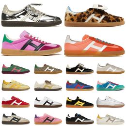 aaa quality wales bonner shoes leopard print spezials designer shoes men women pink silver metallic sporty and rich outdoor shoe running shoe sneakers trainers