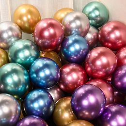 Party Decoration 50/10pcs Metallic Balloon 12 Inch High Quality Metalic Colour Shining Chrome Latex Stage Deco