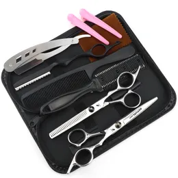 6.0 "high screw hair scissors set Cutting scissors Thin scissors flat scissors