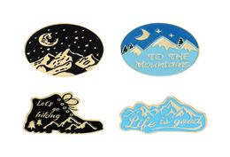 Round Life Is Good Enamel Brooches Pin for Women Fashion Dress Coat Shirt Demin Metal Brooch Pins Badges Promotion Gift 2021 New D1647814