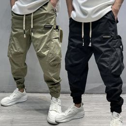 Men's Pants Mens Casual Hip-Hop Trousers 2024 Spring Autumn American High Street Fashion Retro Loose Harem Wide-Leg