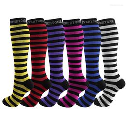 Men's Socks Compression Women Men Knee High Sports Edoema Diabetes Varicose Veins Running Stocking Wholesale Drop