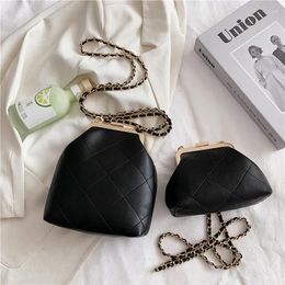 Shoulder Bags Retro Clips Small Crossbody For Women Fashion Bag Pu Leather Clutch Handbag All-match Korean Style Purse