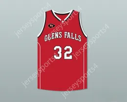 CUSTOM NAY Mens Youth/Kids JIMMER FREDETTE 32 GLENS FALLS INDIANS AWAY BASKETBALL JERSEY WITH PATCH TOP Stitched S-6XL