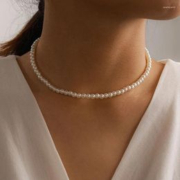 Choker Minimalist Personality Elegant Imitation Pearl Necklace For Women Girls Fashion Wedding Jewelry Accessories