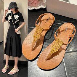 Casual Shoes Summer Roman Sandals Seaside Bohemian Style Women's Fashionable Flat Can Be Worn Externally