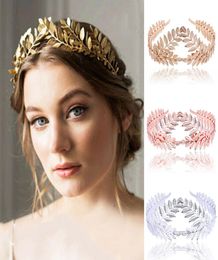 Greek Roman Goddess Olive Leaf Wedding Party Crown Bridal Tiara Bride Hair Hoop Accessories Women Girl Jewelry Hairband8373633