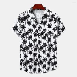 Men's Casual Shirts Coconut Tree 3D Print Hawaiian Beach Men Women Fashion Streetwear Oversized Short Sleeve Shirt Blouse Man Clothing