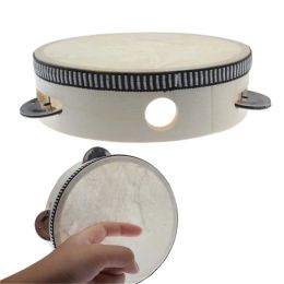 Instruments 6" Musical Instruments Tambourine Drum Children Educational Tambourine Round Percussion for KTV Party Dancing Toys