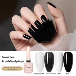 Nail Gel Black and white fixed color nail glue 2024 new leveling no tracking long-lasting pure photo Q240507